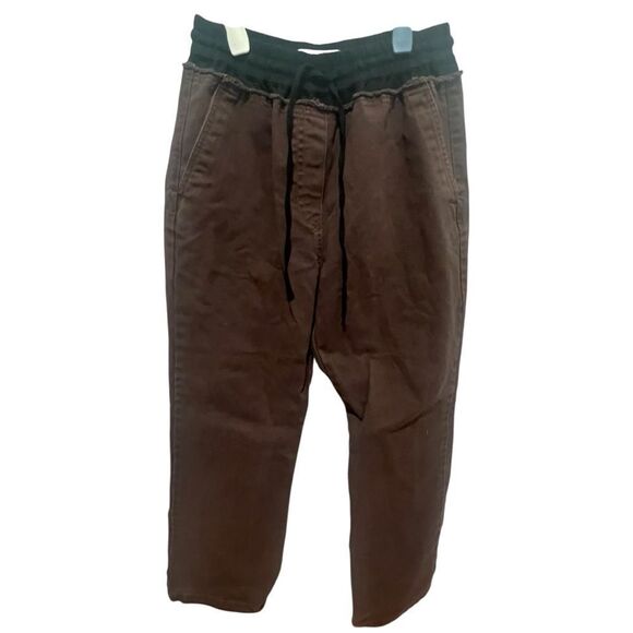 3.1 Phillip Lim womens Denim Combo Pants with drawstring size small - Picture 6 of 11